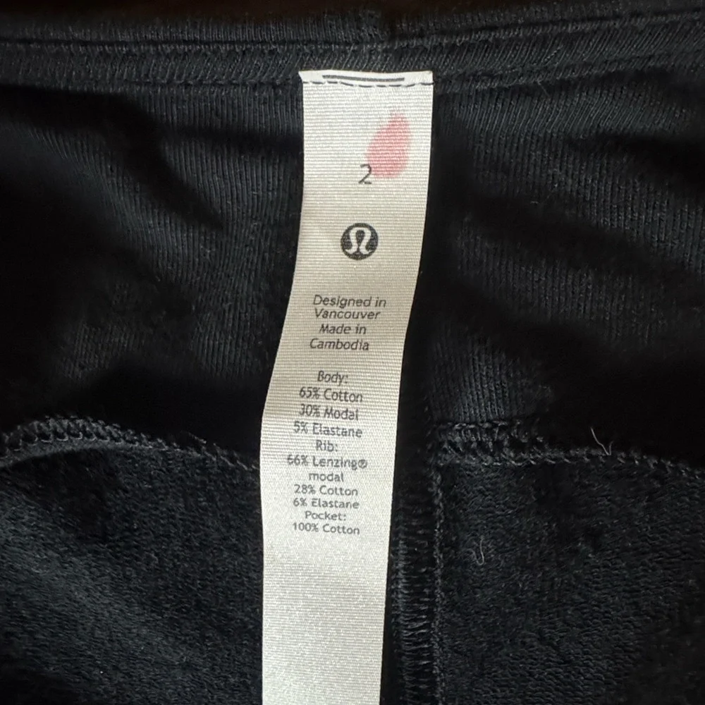 Lululemon Athletica French Terry v-neck romper Black Size 2 - Picture 14 of 15